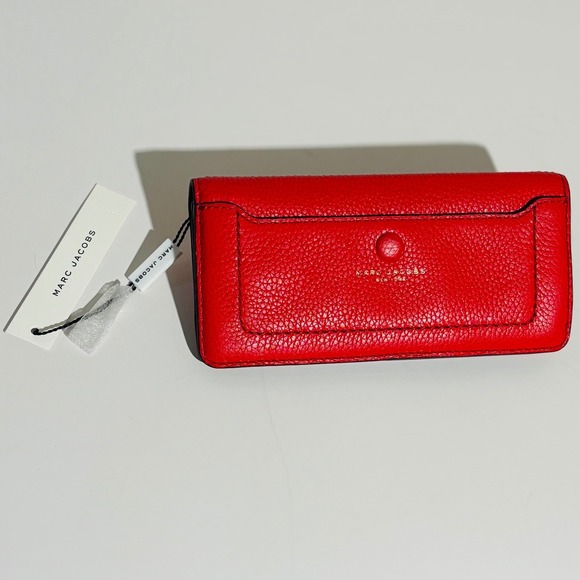 Marc Jacobs Rosey Red Leather Wallet Style #M0013050 - Picture 1 of 10